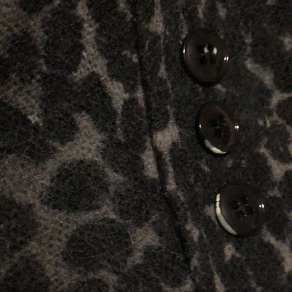 KENZO PARIS GRAY BROWN ANIMAL PTINT BLAZER - SIZE SMALL - Picture 8 of 11